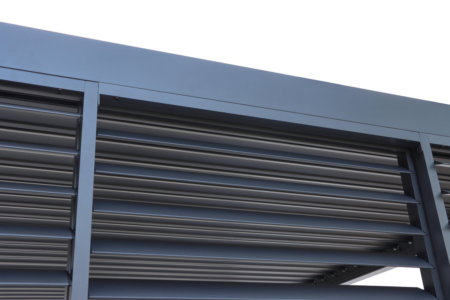 Pergola Shutter Wall in Mounment Powder Coated suits 2.4M, 3M,4M, Gazebo Mate Louvered Gazebo
