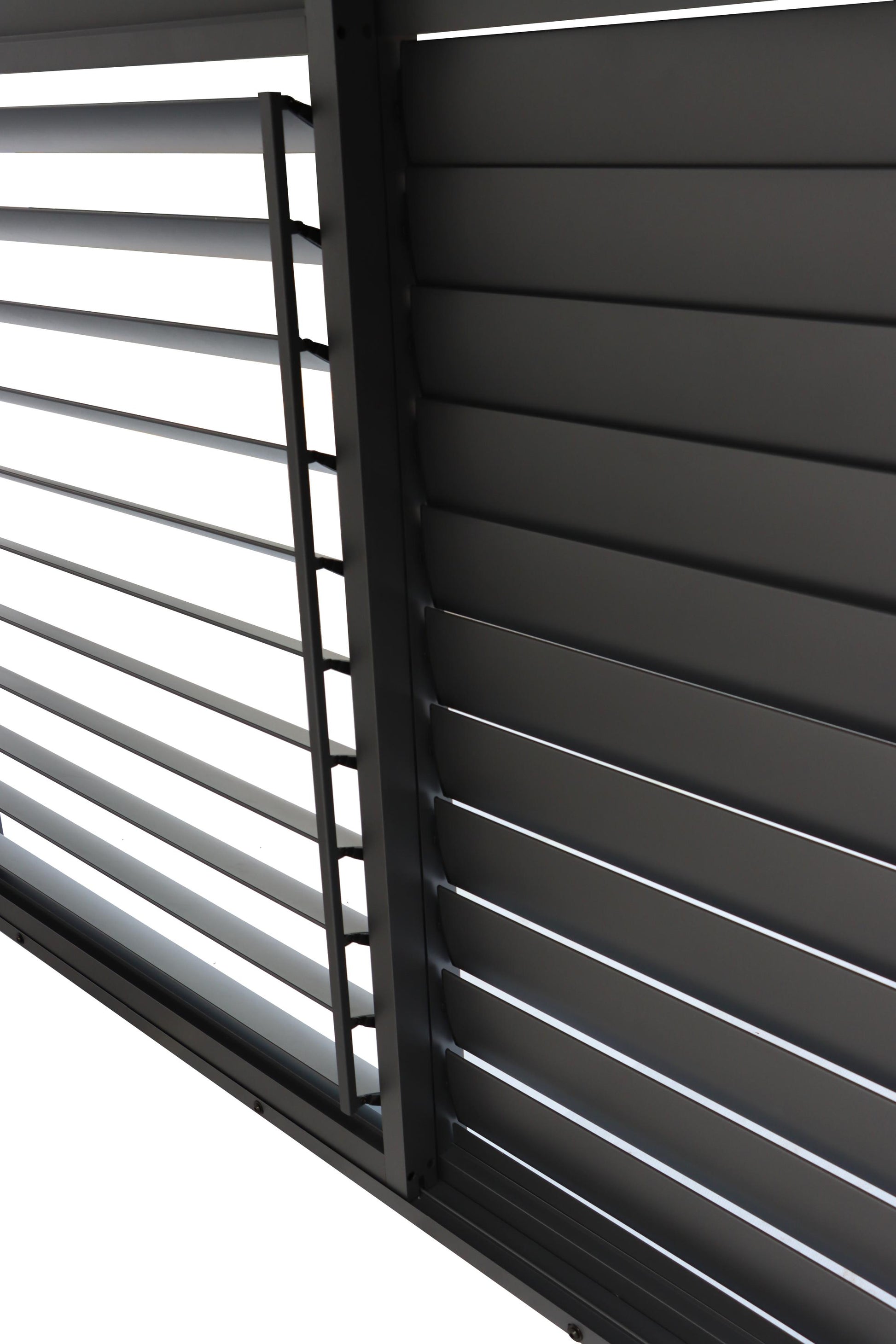 Pergola Shutter Wall in Mounment Powder Coated suits 2.4M, 3M,4M, Gazebo Mate Louvered Gazebo