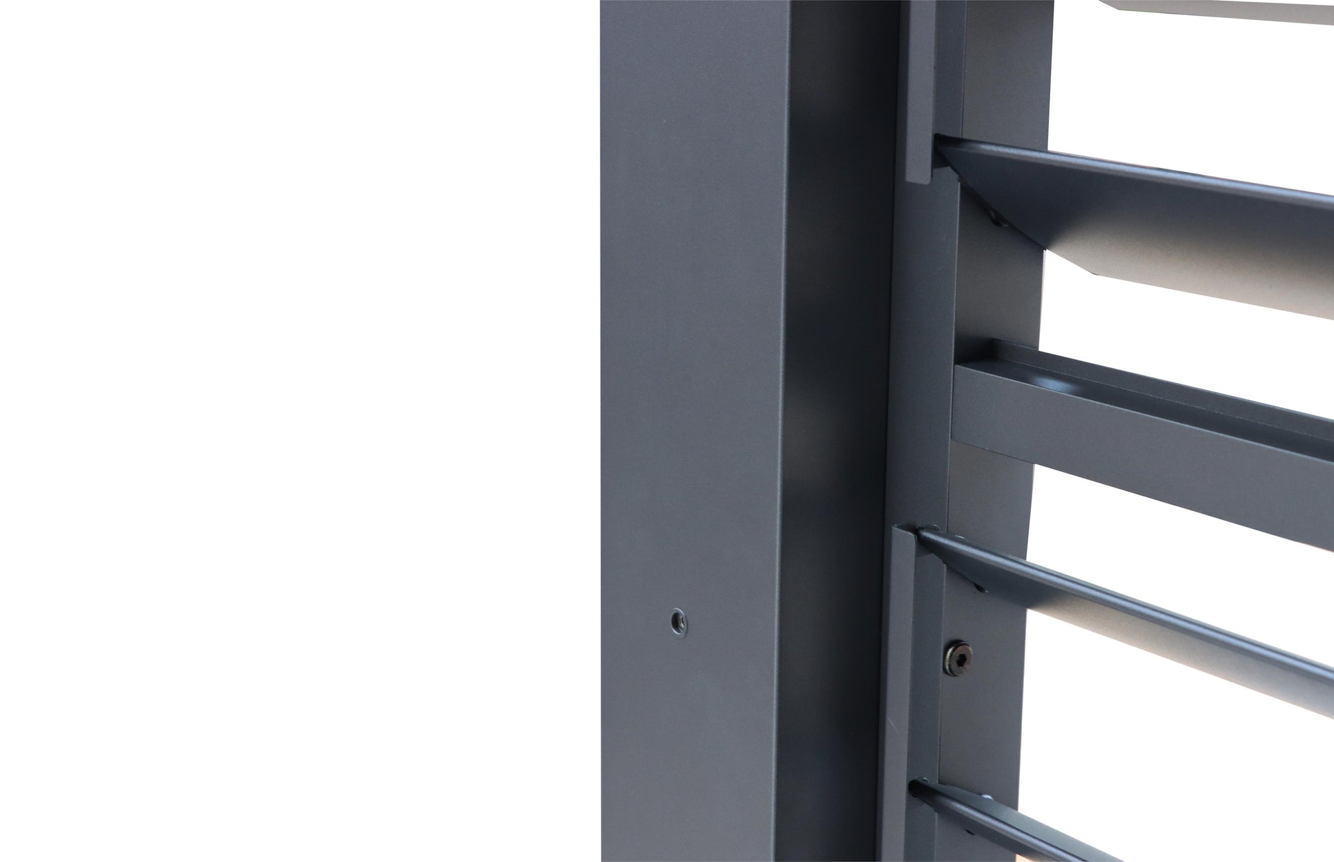 Pergola Shutter Wall in Mounment Powder Coated suits 2.4M, 3M,4M, Gazebo Mate Louvered Gazebo