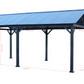 GazeboMate 3.66m x 6.1m  Galvanized Steel Hardtop Gazebo with Sleek Aluminum Legs | Black Powdercoated