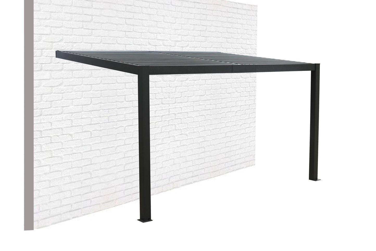 GazeboMate 3M x 3M Wall Mounted Aluminium Louvre Gazebo