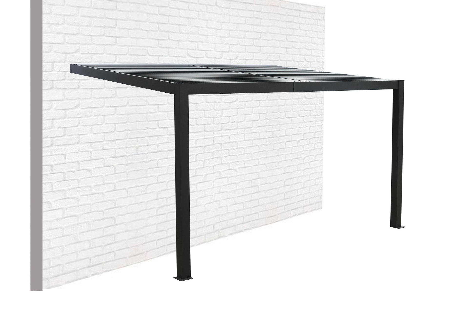 GazeboMate 3M x 3M Wall Mounted Aluminium Louvre Gazebo