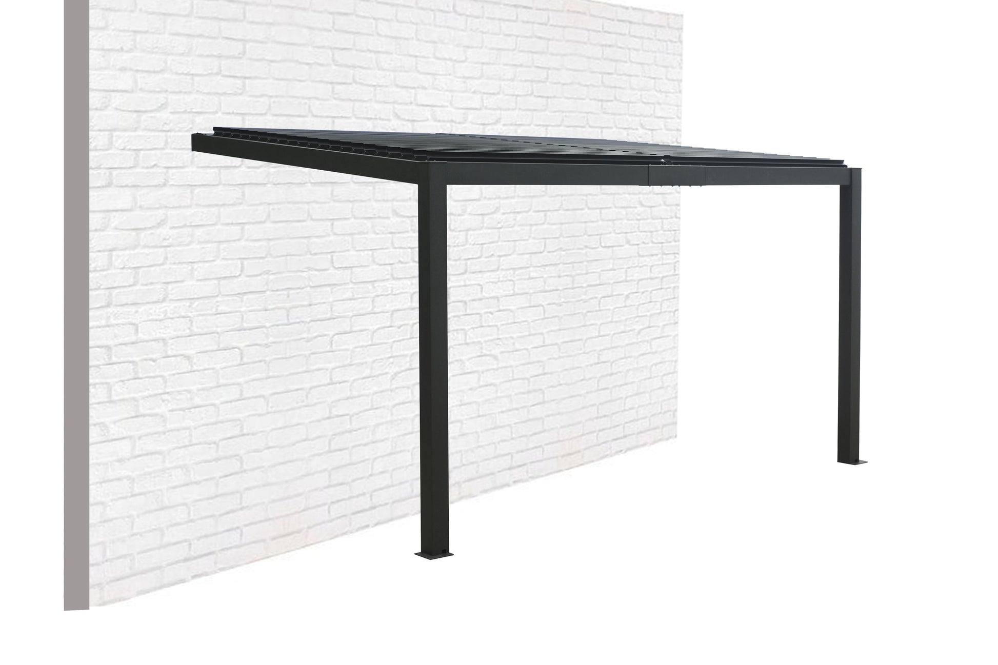GazeboMate 3M x 3M Wall Mounted Aluminium Louvre Gazebo