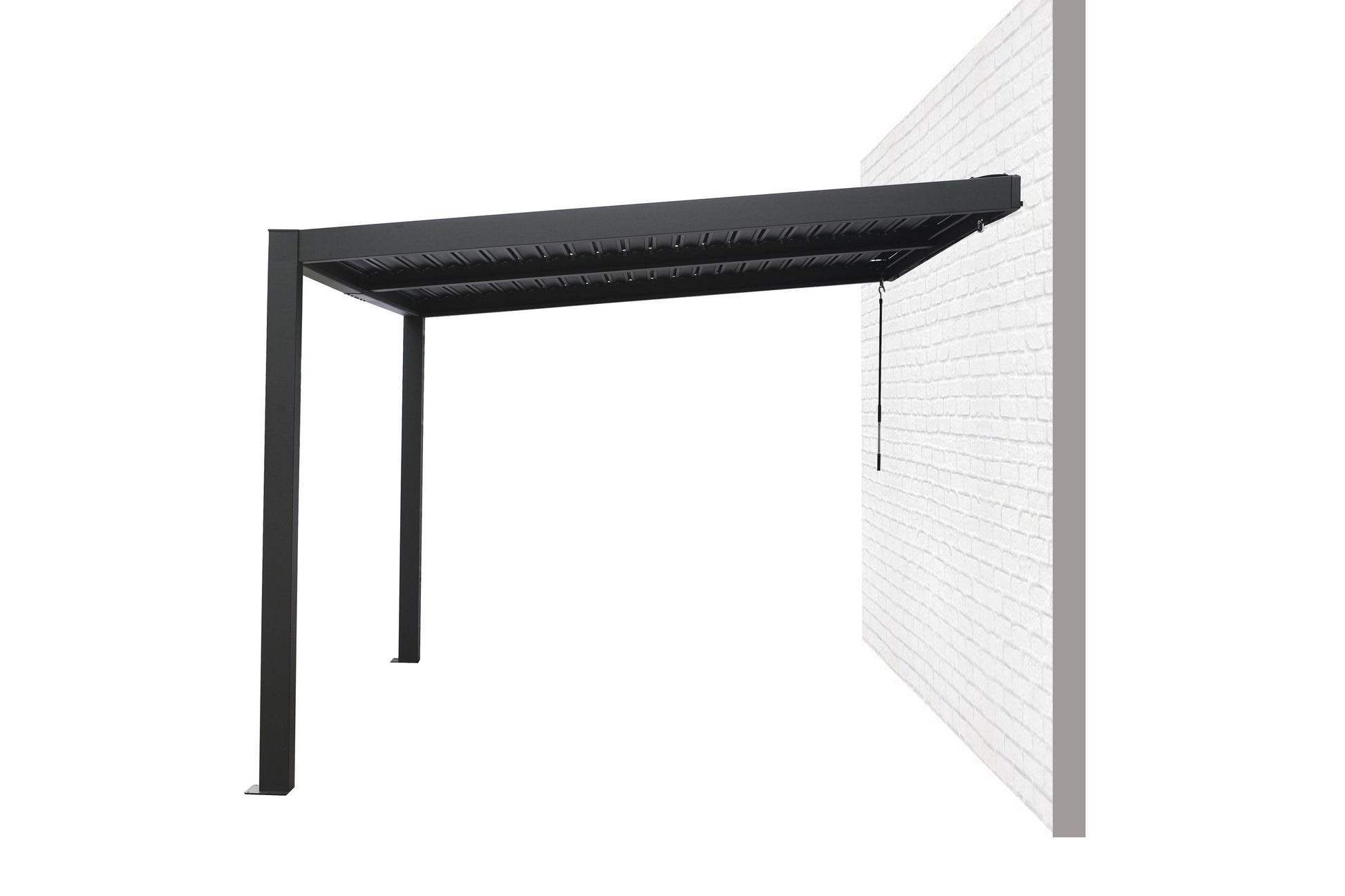GazeboMate 3M x 3M Wall Mounted Aluminium Louvre Gazebo