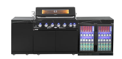 test rey 1 Rockpool Black 6B Non Wok BBQ Kitchen Package inc 2DR Fridge & 1DR Storage Cupboard