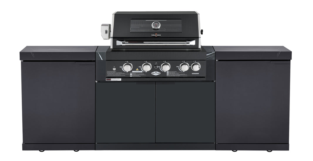 Rockpool 4B Built-In BBQ Package – 4 Burner Non-Wok BBQ Module + 1DR Storage Cupboard: