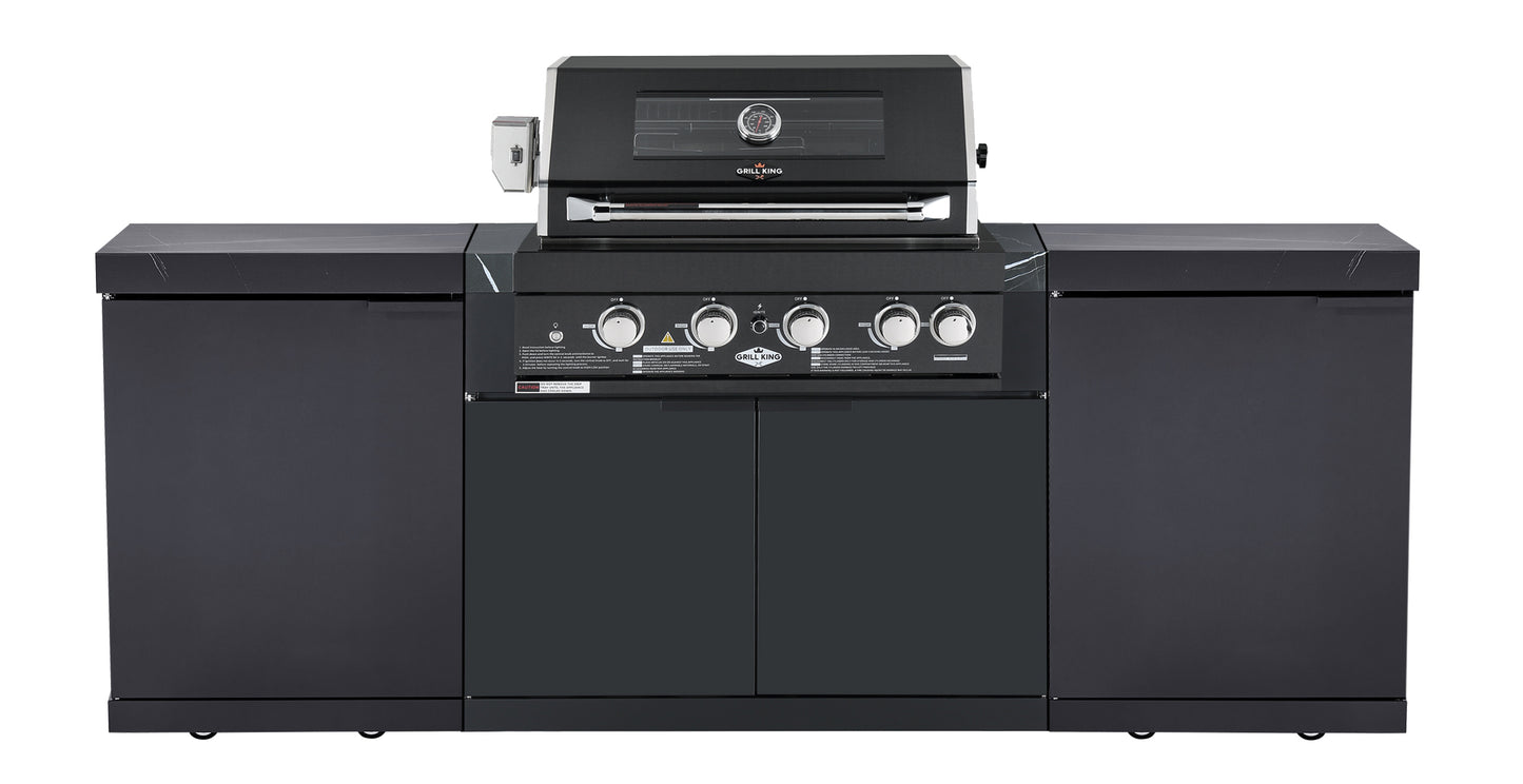 Rockpool 4B Built-In BBQ Package – 4 Burner Non-Wok BBQ Module + 1DR Storage Cupboard: