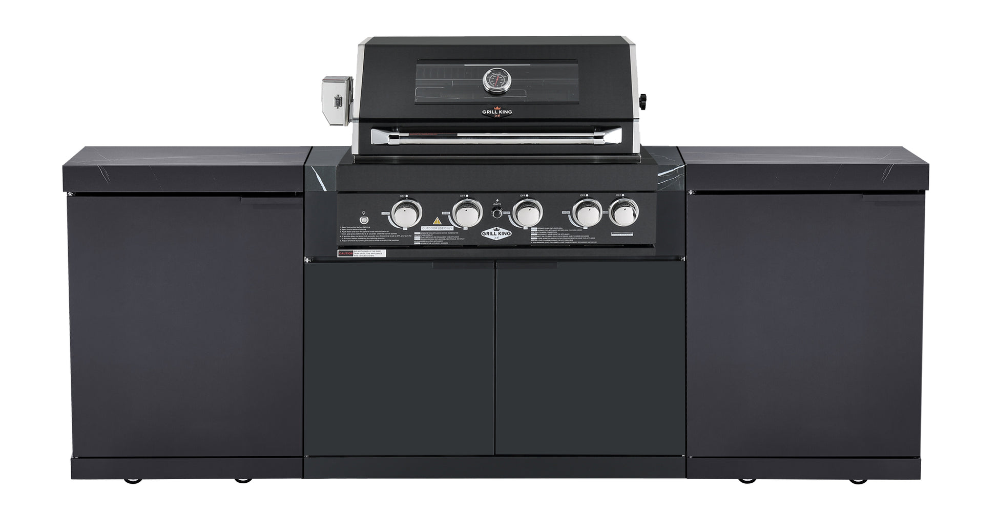 Rockpool 4B Built-In BBQ Package – 4 Burner Non-Wok BBQ Module + 1DR Storage Cupboard: