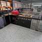 Floor Stock L Shape Corner 6-Burner nonwok Inc 2DR Sink, 208L Fridge, Corner Module, and 27'inch Smoker with Cabinet