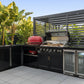 Floor Stock L Shape Corner 6-Burner nonwok Inc 2DR Sink, 208L Fridge, Corner Module, and 27'inch Smoker with Cabinet