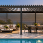 GazeboMate 3.6m × 7.2m Aluminium Louvered Pergola & Retractable Privacy Screen – Monument