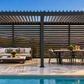 GazeboMate 3.6m × 7.2m Aluminium Louvered Pergola & Retractable Privacy Screen – Monument