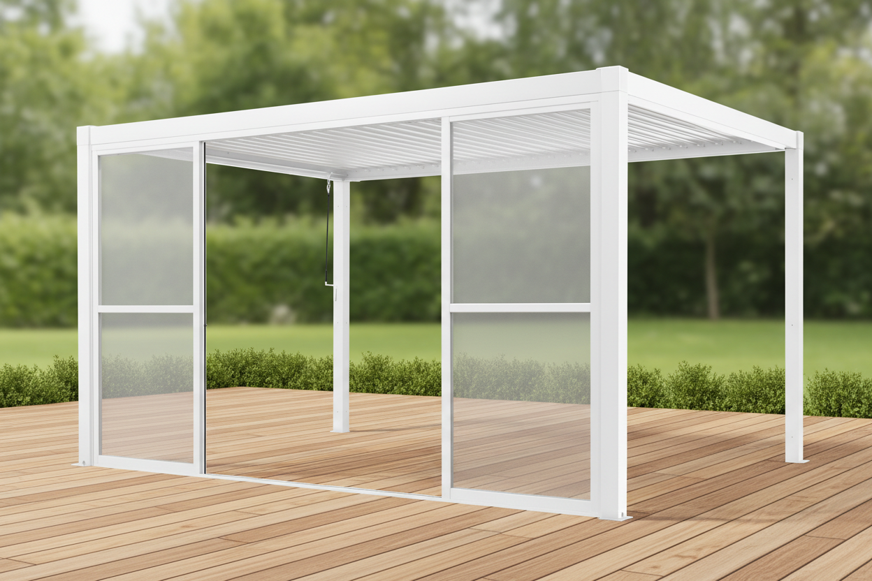 GazeboMate Pergola Sliding Door | Suits 2.4m GazeboMate Louvered Gazebo