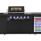 Rockpool Black 4B + Wok with Double Sink & Double Fridge: Outdoor BBQ Kitchen Package