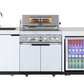 Grill King Outdoor BBQ Kitchens  Rockpool 4 Burner + Rear Infrared BBQ Kitchen (BBQ Only Fridge Sink Sold Seperate) - LPG