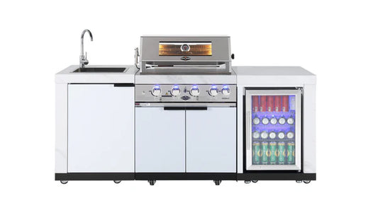 Grill King Outdoor BBQ Kitchens Rockpool 4 Burner + Rear Infrared BBQ Kitchen (BBQ Only Fridge Sink Sold Seperate) - LPG