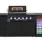 Rockpool Black 4B + Wok with 3-Draw & 208L Fridge: Outdoor BBQ Kitchen Package