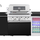 4-Burner SS Built-In BBQ Outdoor Kitchen with Double Sink + 208L - Kingsley