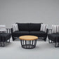 Black Maximus Aluminium Outdoor 4 Piece Lounge Set | Black Aluminium + Cusions