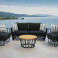 Black Maximus Aluminium Outdoor 4 Piece Lounge Set | Black Aluminium + Cusions