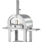 Grill King 22” Outdoor Gas Pizza Oven: Stainless Steel BBQ Pizza Oven Stone Trolley Large Pizza Oven Size