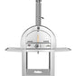 Grill King 22” Outdoor Gas Pizza Oven: Stainless Steel BBQ Pizza Oven Stone Trolley Large Pizza Oven Size