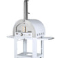 Grill King 22” Outdoor Gas Pizza Oven: Stainless Steel BBQ Pizza Oven Stone Trolley Large Pizza Oven Size