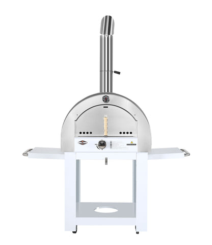 test rey 1 Grill King 22” Outdoor Gas Pizza Oven: Stainless Steel BBQ Pizza Oven Stone Trolley Large Pizza Oven Size