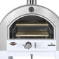 Grill King 22” Outdoor Gas Pizza Oven: Stainless Steel BBQ Pizza Oven Stone Trolley Large Pizza Oven Size