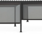 GazeboMate Combo Deal: Charcoal 3.6M x 7.2M Louvered Gazebo + Charcoal Privacy Screen