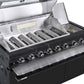 Ultimate BBQ Package Inc Rockpool 6 Burner + Wok BBQ, Smoker Kamado, Gas Pizza Oven, 2DR Fridge & Draw Unit