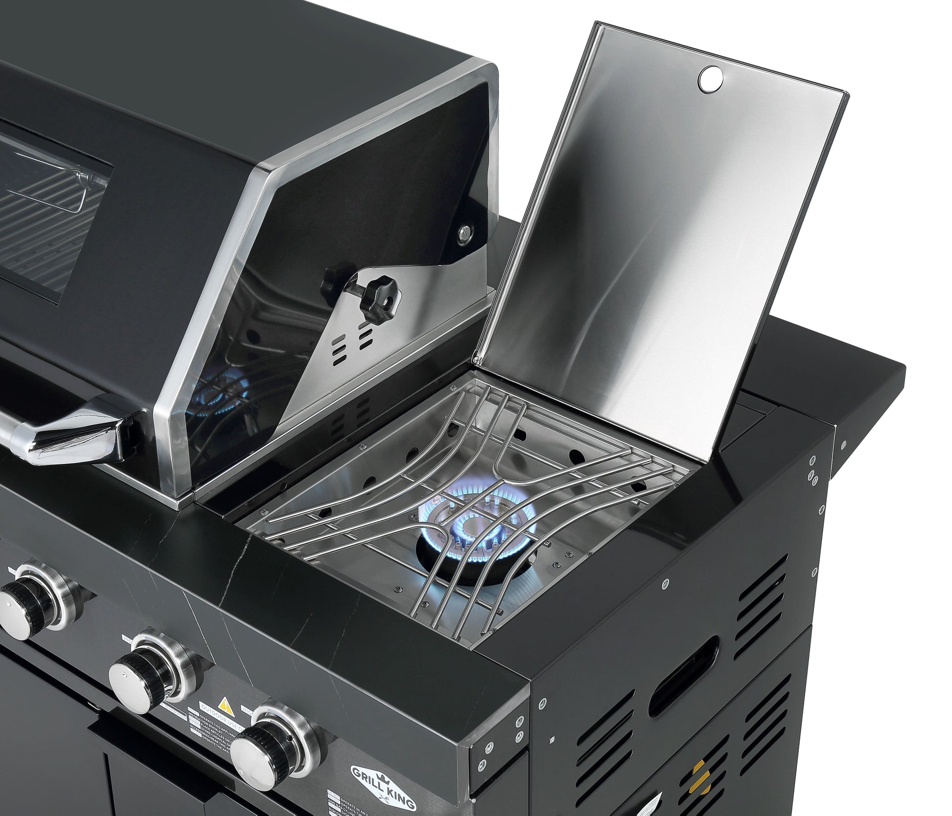 Rockpool Black XL 6B + Wok : Designer Outdoor Kitchen BBQ Package With Fridge, Sink, Rotisserie & BBQ Covers.