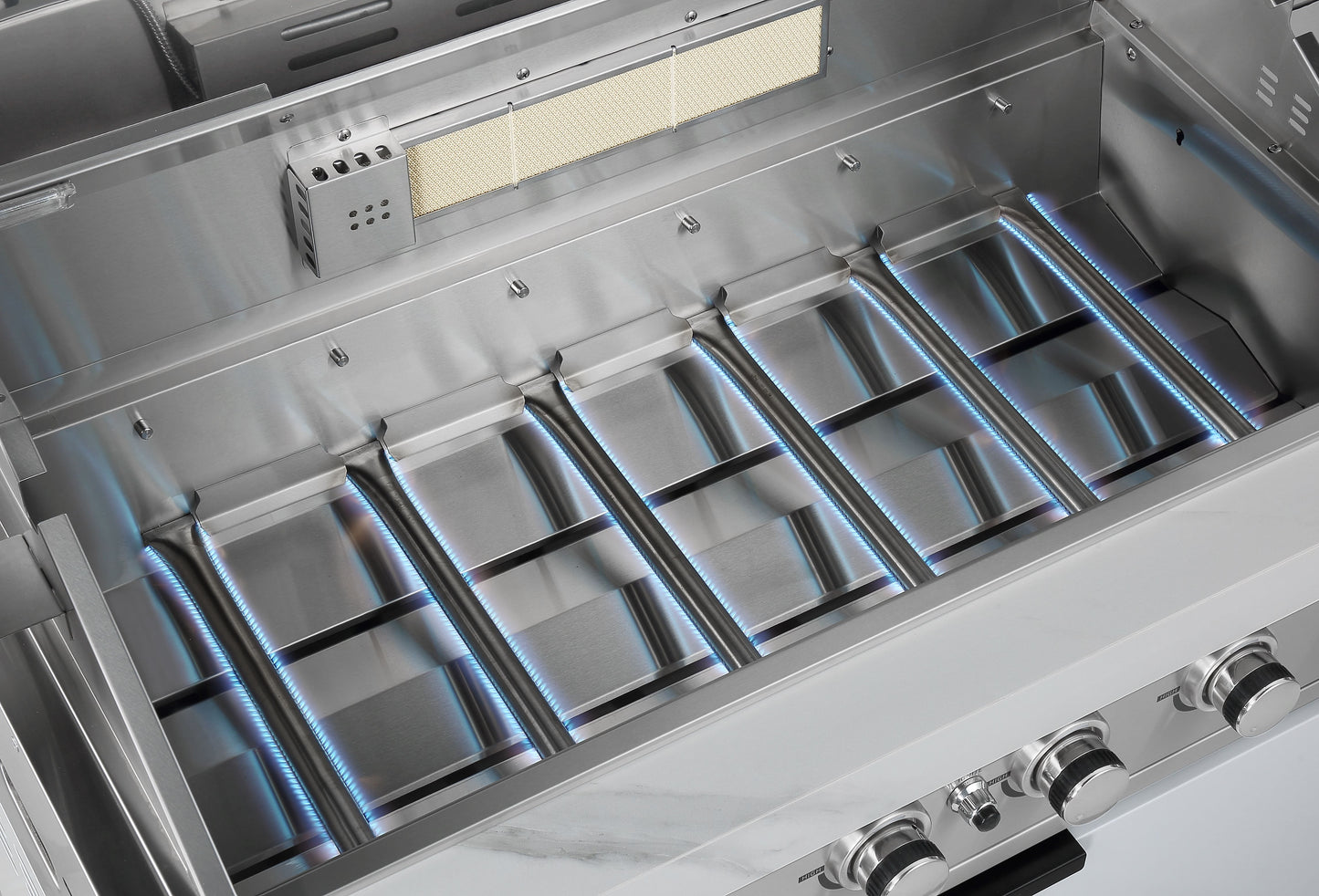 Rockpool Black 6 Burner Non Wok BBQ Module - LPG Plug Play, Rotisserie & Cover Included.