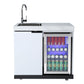4-Burner SS Built-In BBQ Outdoor Kitchen with Sink & Fridge Combo + Storage Cabinet - Rockpool White