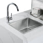 Rockpool 6B Non Wok: Designer Outdoor BBQ Kitchen Package Inc Fridge & Sink, Rotisserie, BBQ Cover, White Doors Hamptom Design 2.4M | 1DR Fridge + 1DR Sink