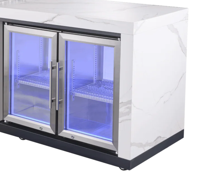 Rockpool White RHS 2 Door Fridge Module | Suits Rockpool Drop in BBQ Kitchen