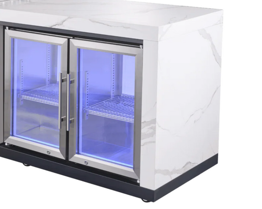 Rockpool White RHS 2 Door Fridge Module | Suits Rockpool Drop in BBQ Kitchen