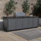 6-Burner Teppanyaki Outdoor BBQ Kitchen, Sintered Stone Benchtop and Cabinetry