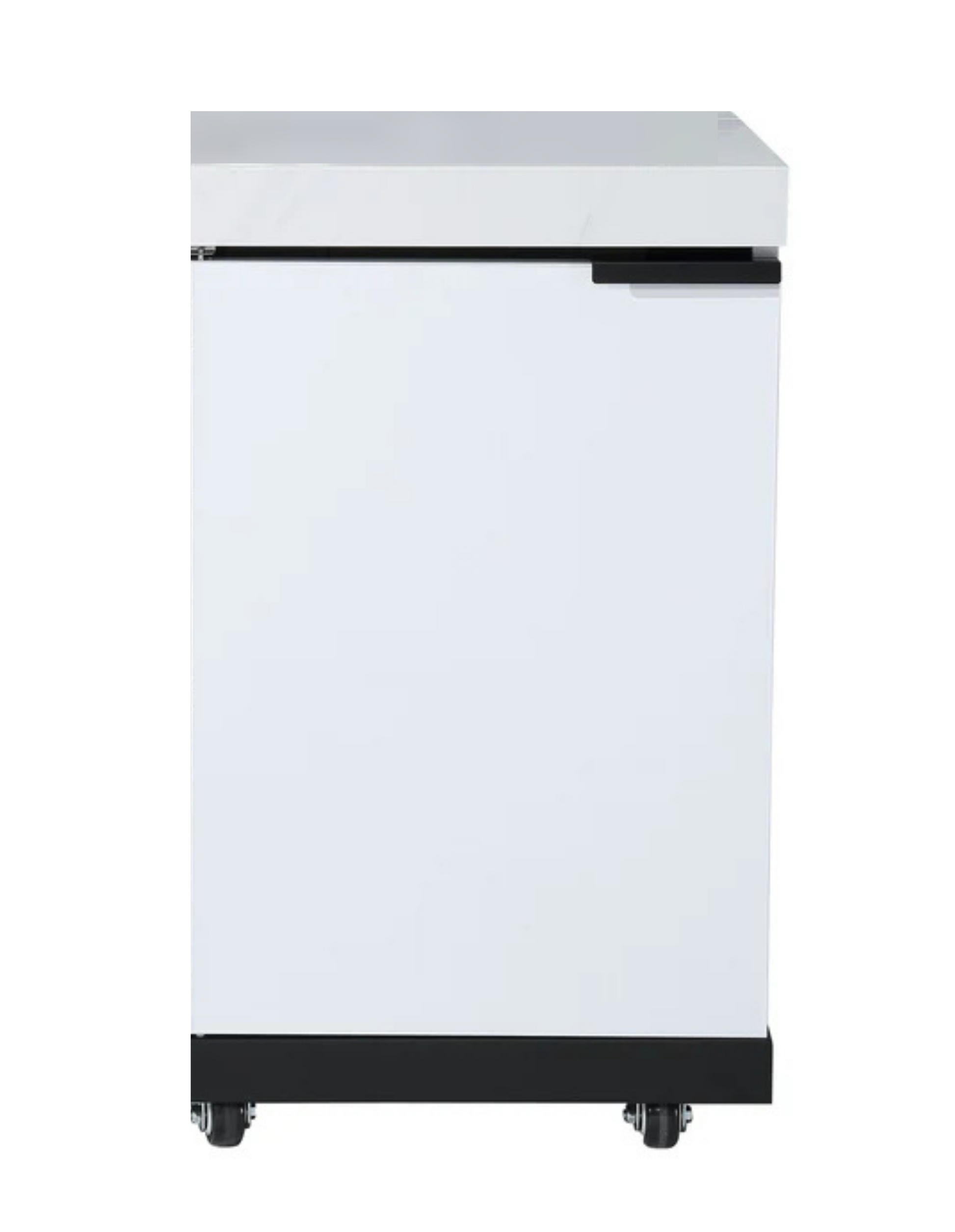 4-Burner SS Built-In BBQ Outdoor Kitchen with Sink & Fridge Combo + Storage Cabinet - Rockpool White