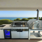 Floor Stock Rockpool White 6B BBQ Kitchen with Sink & Fridge Combo