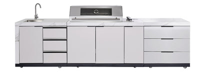 test rey 1 Rockpool White 6B Drop In BBQ Kitchen Package + Sink/Drawer Module + 3 Drawer Module Bundle
