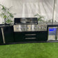 Black 304SS 6 Burner + Wok BBQ Kitchen + 2DR Fridge + 2DR Sink
