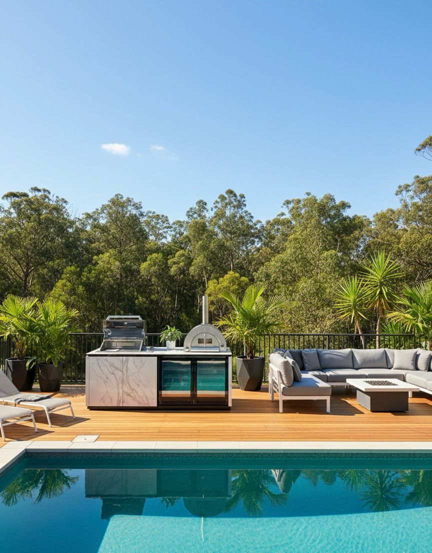 Floor Stock Grill King Bella 4B Drop In | Twin Fridge Alfresco Outdoor BBQ Kitchens Island High Grade White Stone Designer BBQ Inc 2 DR Fridge (excluding PIzza Oven)