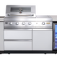 Felix 4B + Wok Designer BBQ Kitchen 2.8M: Fridge, Faucet, Sink, Side Wok, Storage Cupboard, Stone Benchtops