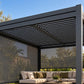 GazeboMate Louvered Gazebo + Aluminium Privacy Side Wall – Monument Charcoal