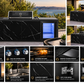 Grill King Rockpool Summit 4 Burner Outdoor BBQ Kitchen – Black Stone, Fridge & Sink