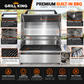 Grill King Slimline 4 Burner Drop-In BBQ – Silver Stainless Steel