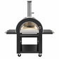 Grill King Outdoor Charcoal Pizza Oven – Black Stainless Steel | Wood-Fired Pizza Oven with Trolley