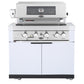 4B Built In BBQ Package in Rockpool White Inc Fridge, Sink, Height Adjustable Legs, Castors, Rear Infrared Burner