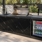 Grill King Rockpool Summit 4 Burner Outdoor BBQ Kitchen – Black Stone, Fridge & Sink